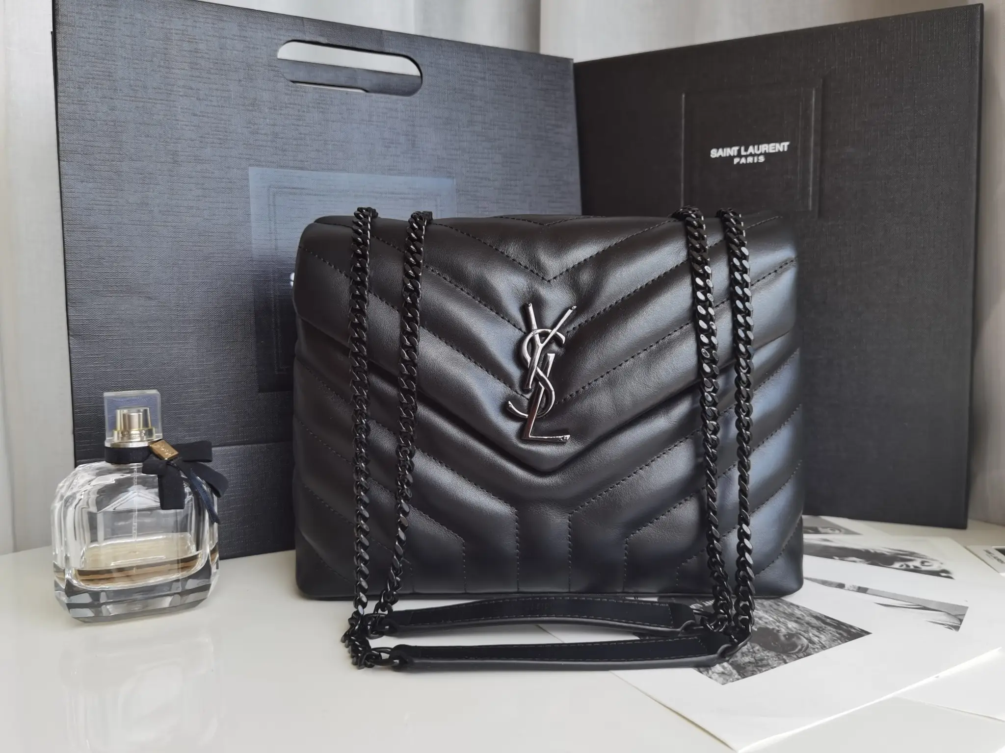 YSL small LOULOU original leather chain bag 494699 adopts top-level original