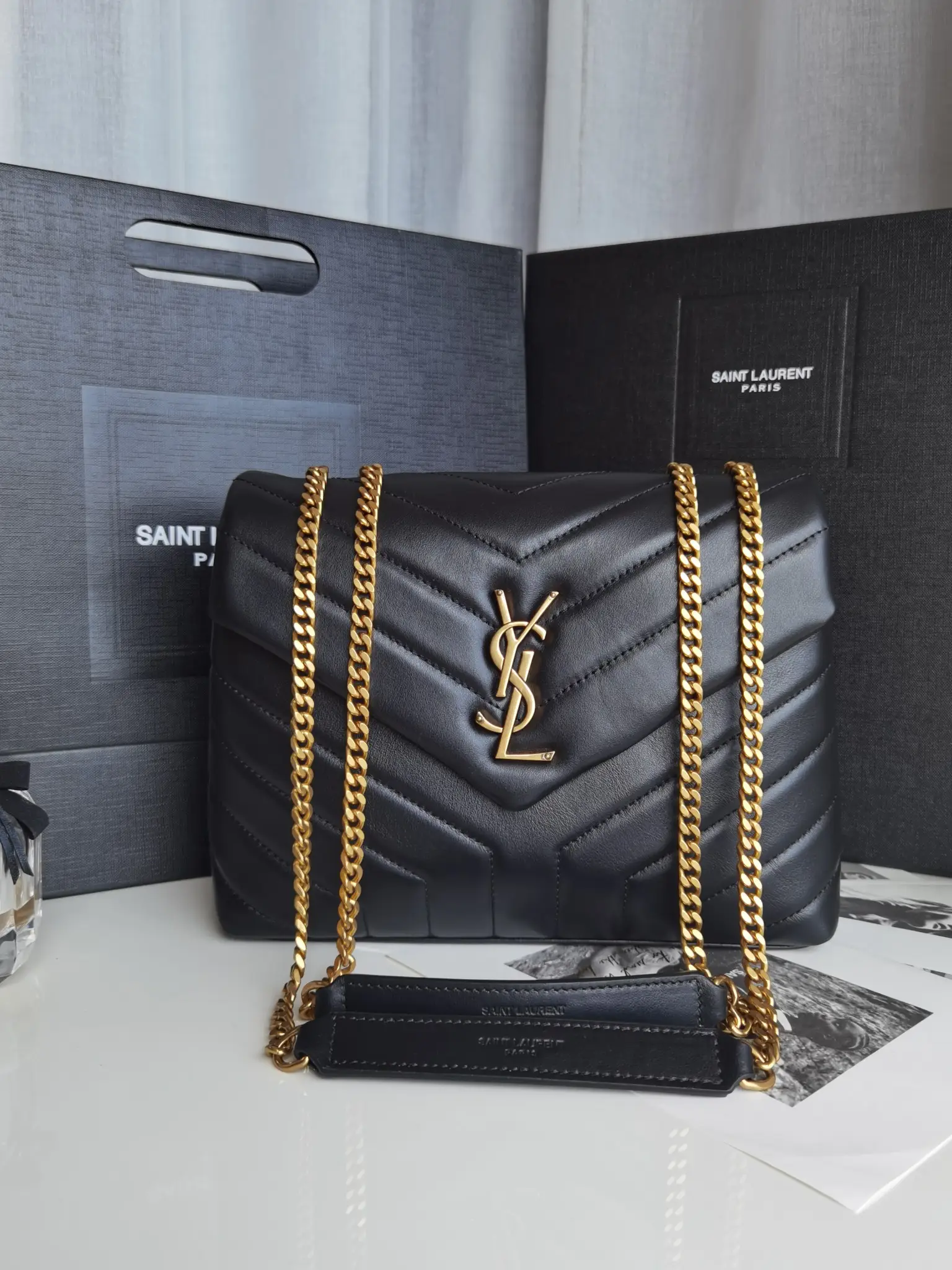 YSL small LOULOU original leather chain bag 494699 adopts top-level original