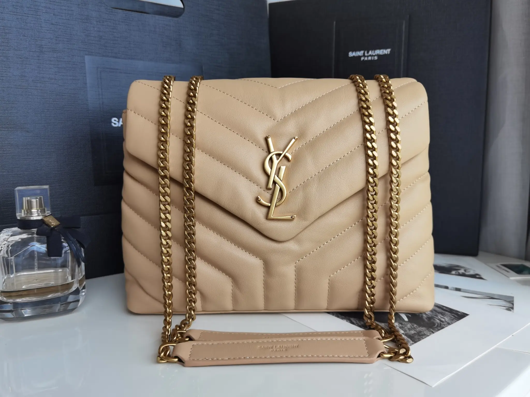 YSL small LOULOU original leather chain bag 494699 adopts top-level original