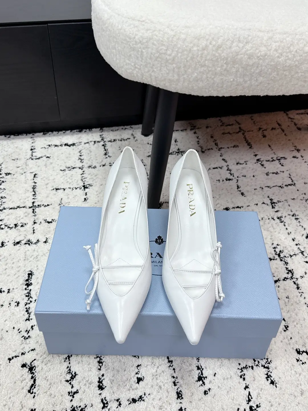 three hundred and twenty
Prada Prada 26 Latest Fashion Show Style: Pointed Bow High Heels