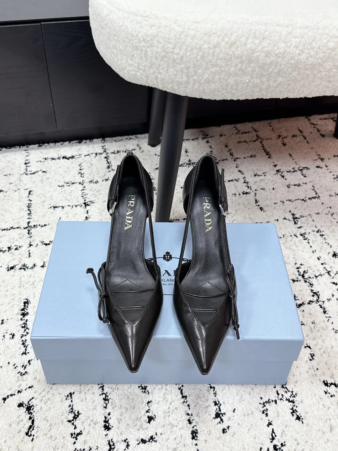 three hundred and twenty
Prada Prada 26 Latest Fashion Show Style: Pointed Bow High Heels