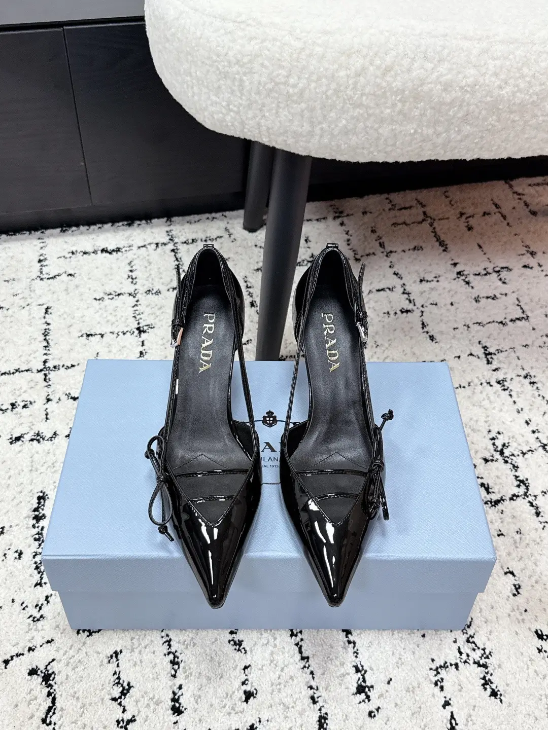 three hundred and twenty
Prada Prada 26 Latest Fashion Show Style: Pointed Bow High Heels