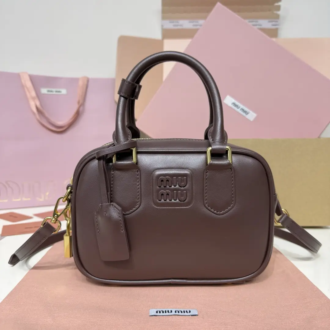 5BB123: MiuMiu's new too pretty bowling handbag, featuring