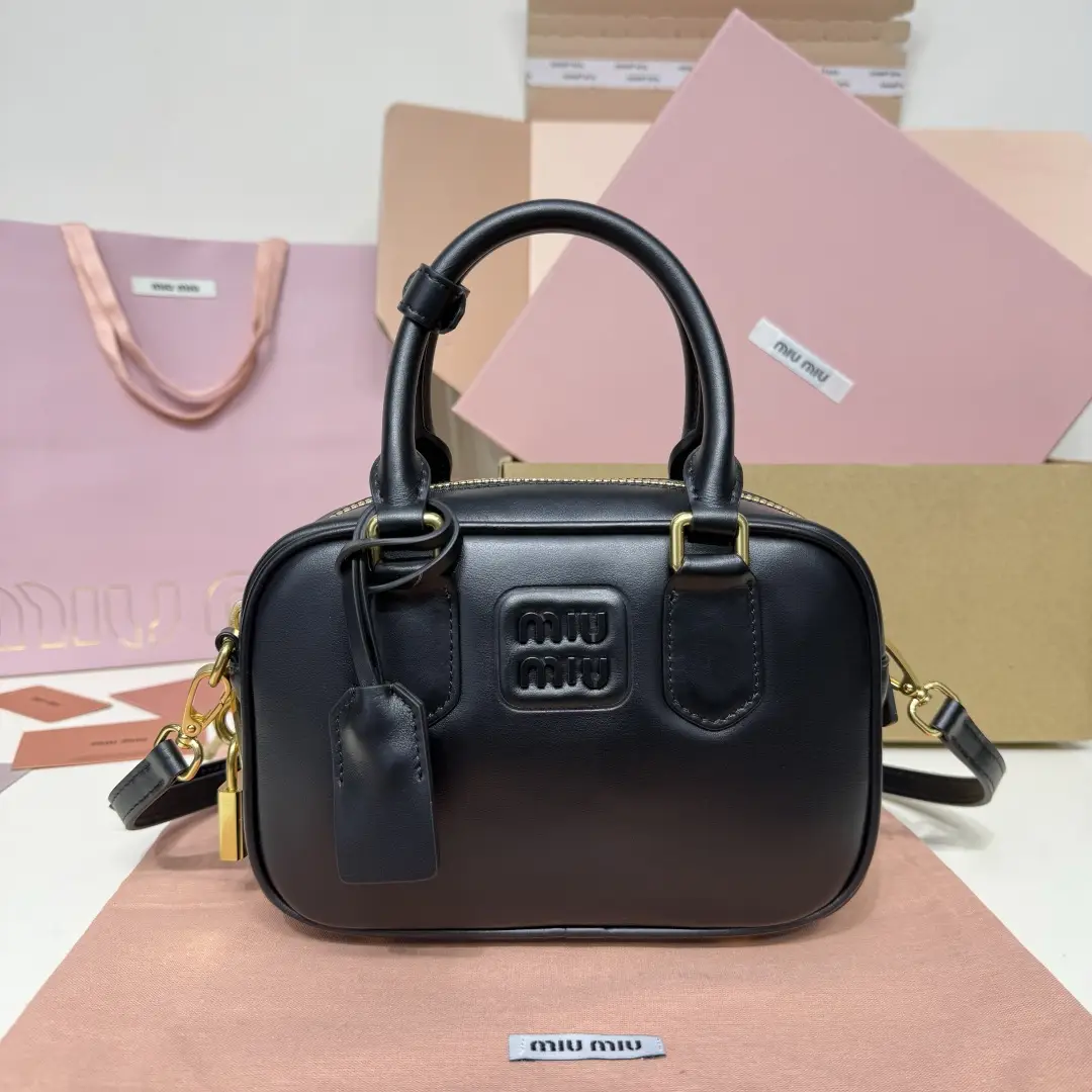 5BB123: MiuMiu's new too pretty bowling handbag, featuring