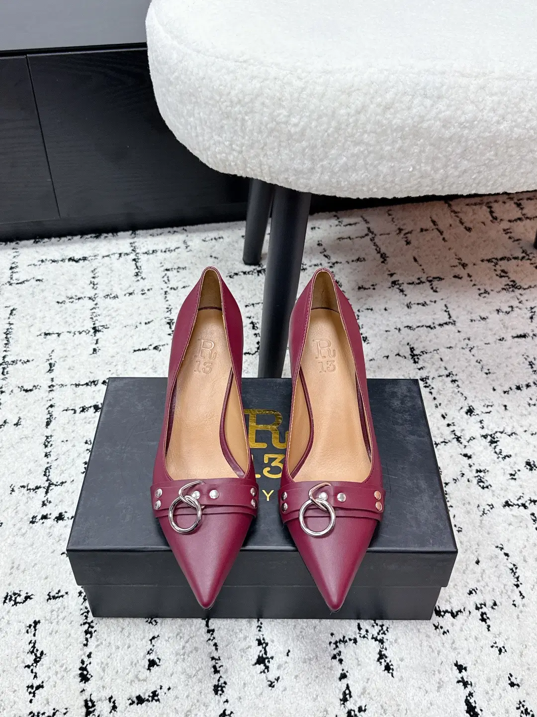 #Purchasing grade Niche Trendy Brand R13 26 Spring/Summer Fashion Style Pointed High Heels Single