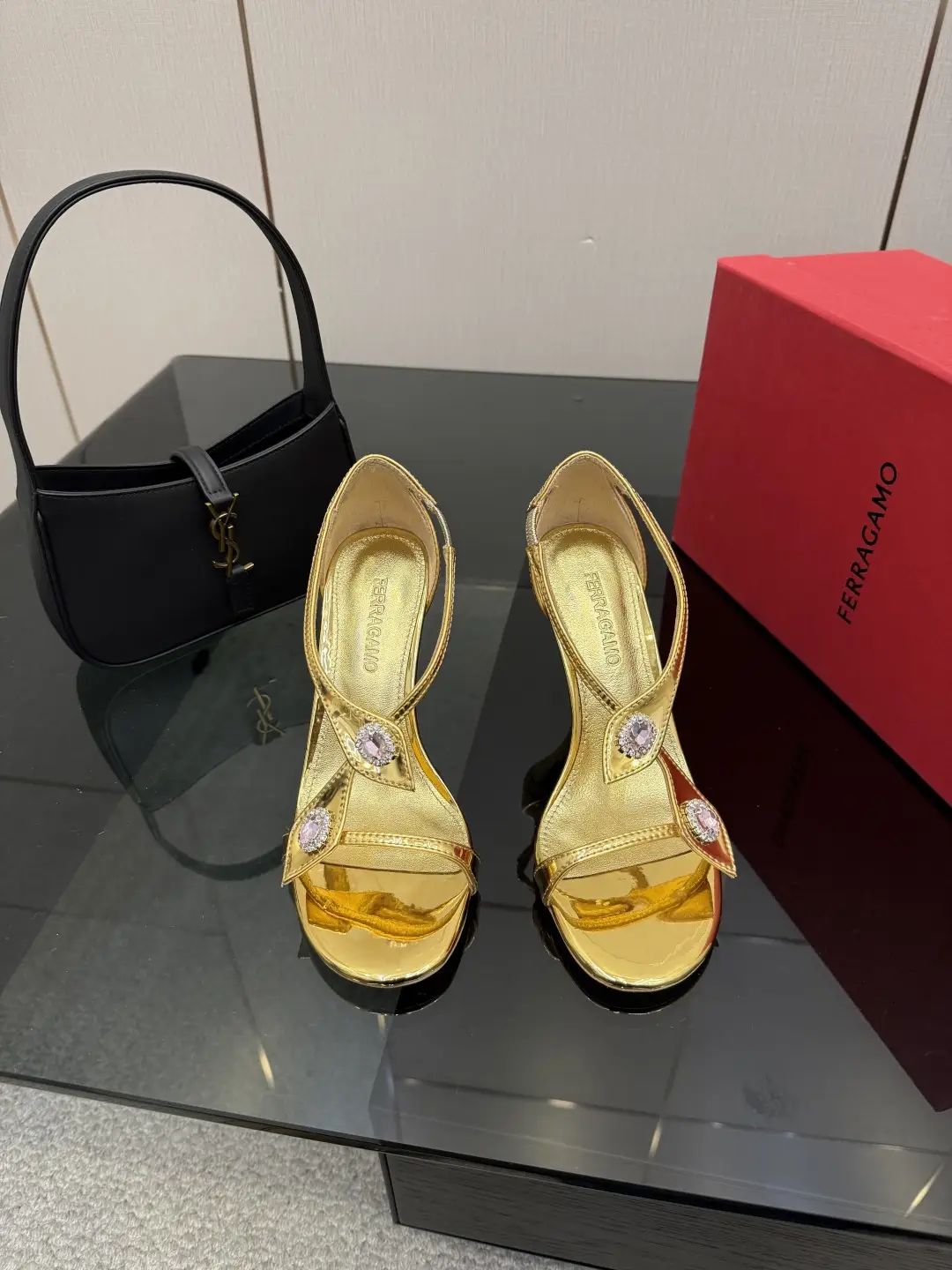 Ferragamo 26 Ferragamo Fashion Sandals with Round Buckle for a Sleek and Youthful Look