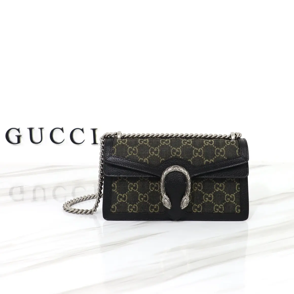 Gucci， Original leather, style 499623 grams denim fabric