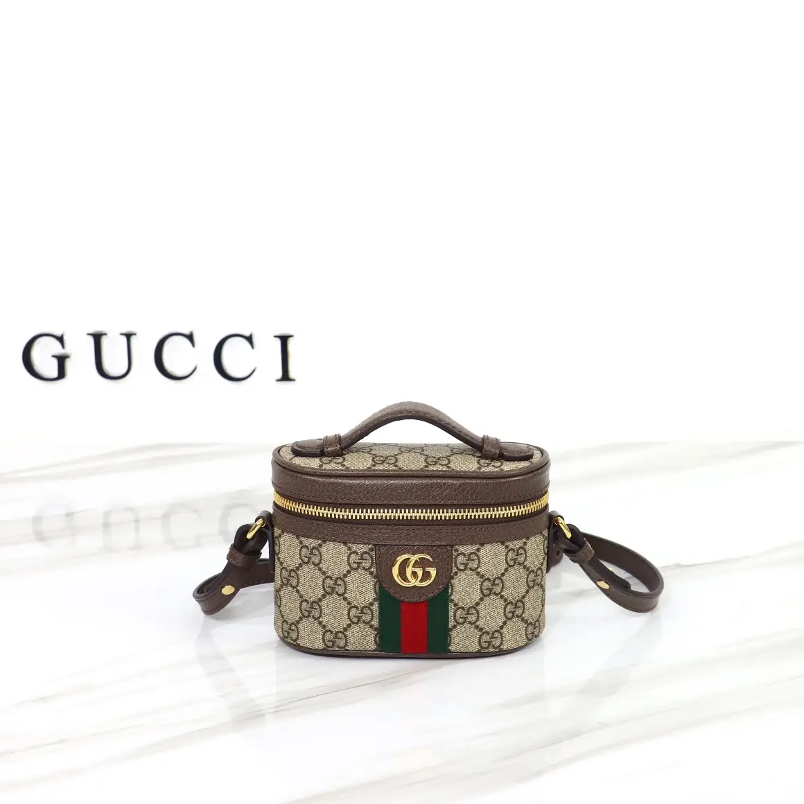 Gucci， Original leather, model number 699532 Apricot coffee Size: Width 15