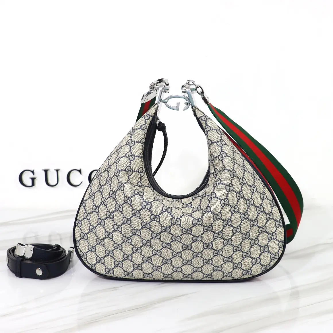 Gucci， Original leather, model number 702823 blue adhesive