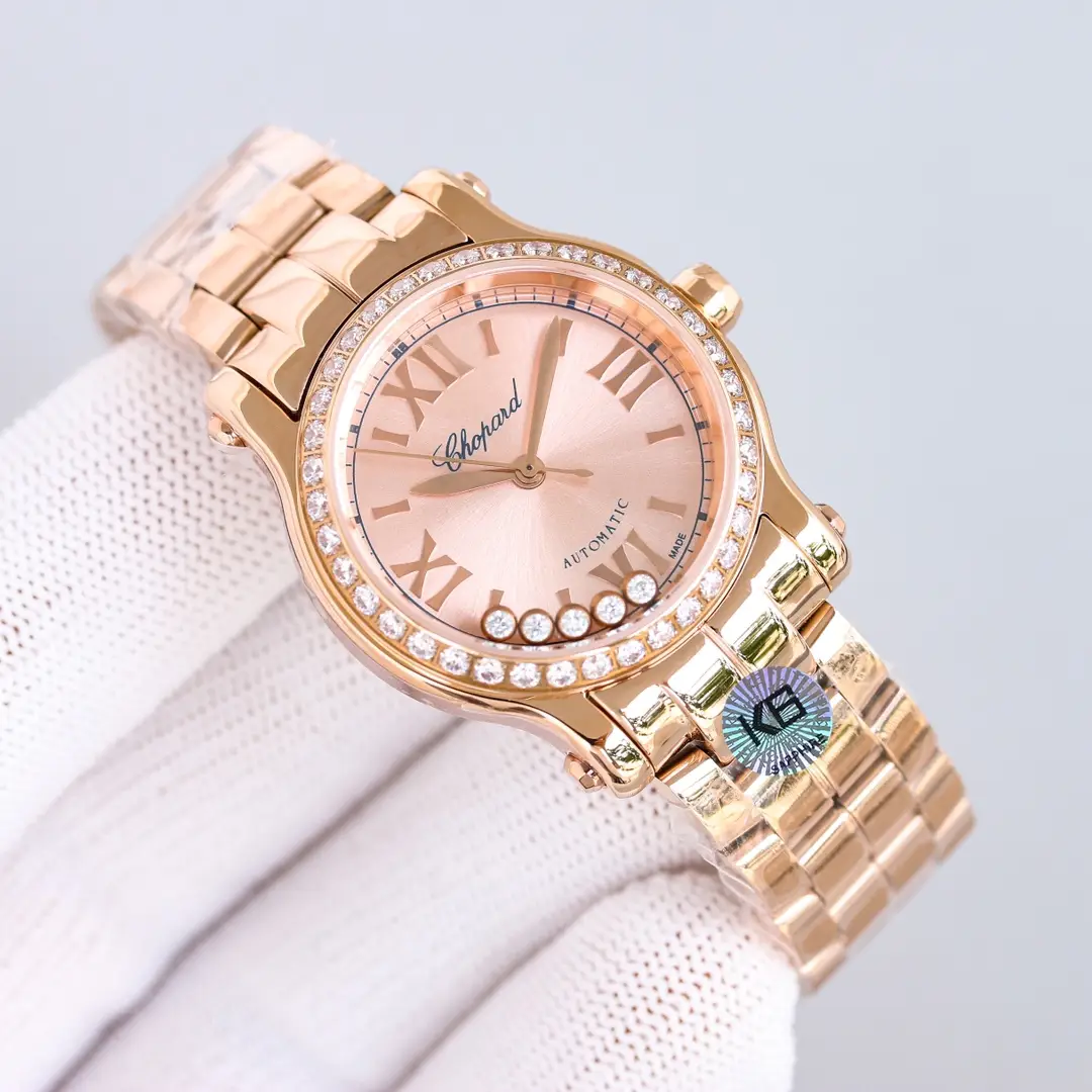 Chopin's new champagne watch face! Chopin Happy Diamonds collection for women