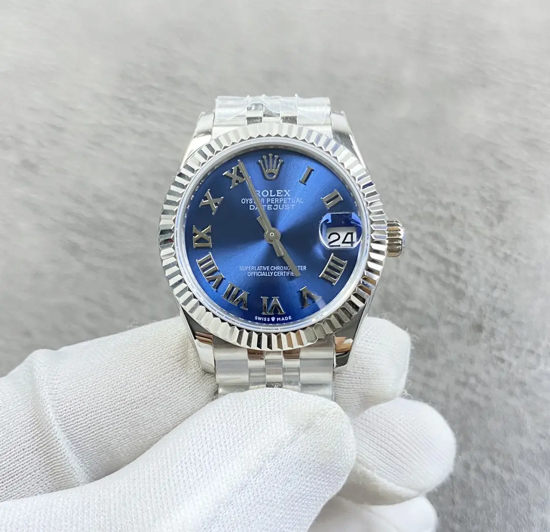Rolex Women's Diary Type 31mm New Generation Five Piece Assembled Head Grain, Concealed Spring