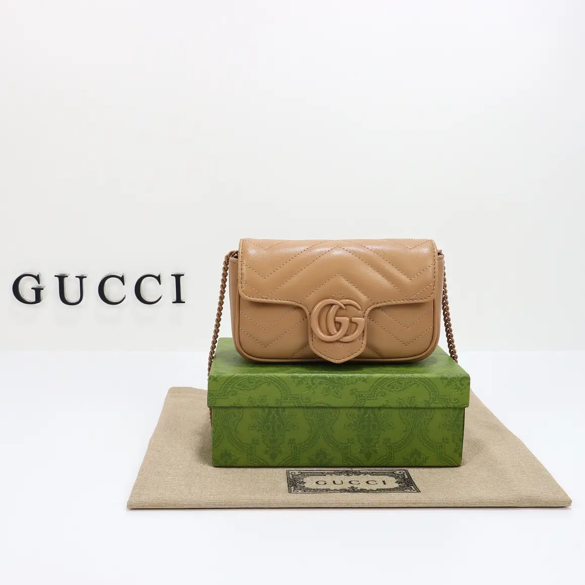 Gucci， Original leather, style 476433 rose meter ruler