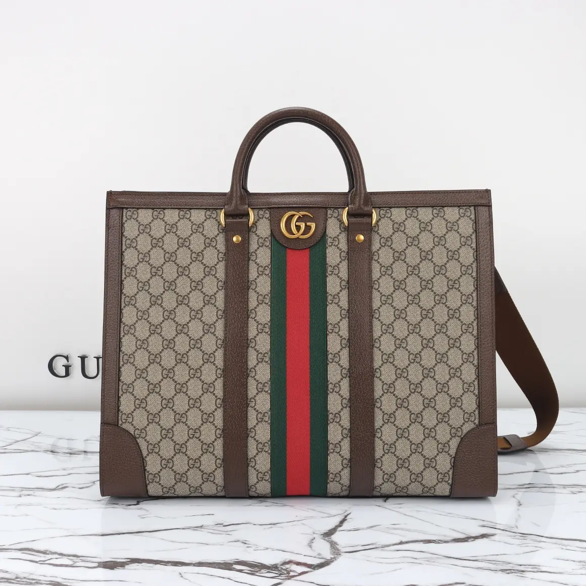 Gucci， Original leather, model number 724665 Apricot Brown