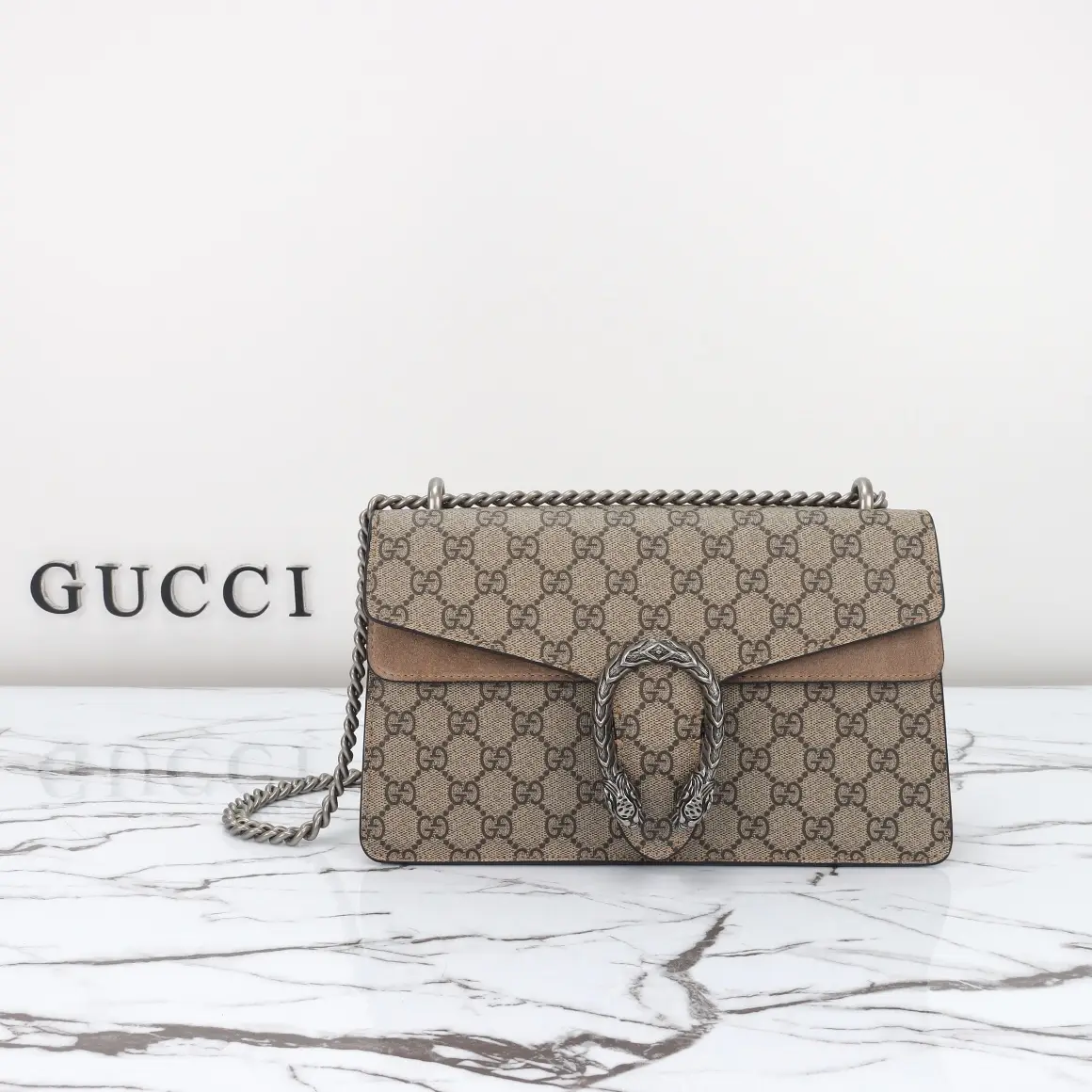 Gucci， Original leather, style 400249 apricot frosted khaki
