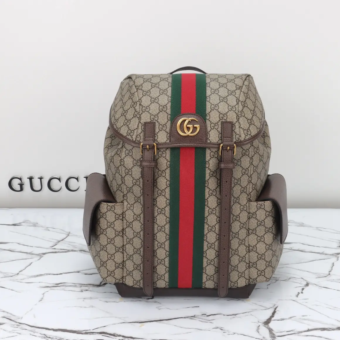 Gucci， Original leather, model number 598140 Apricot Brown