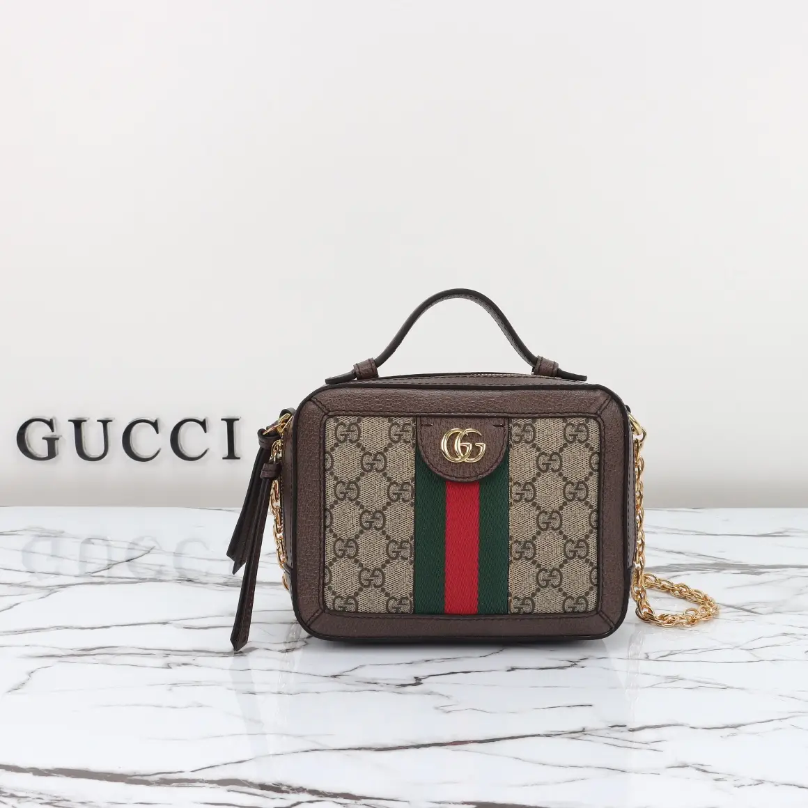 Gucci， Original leather, model number 602576 Apricot coffee size
