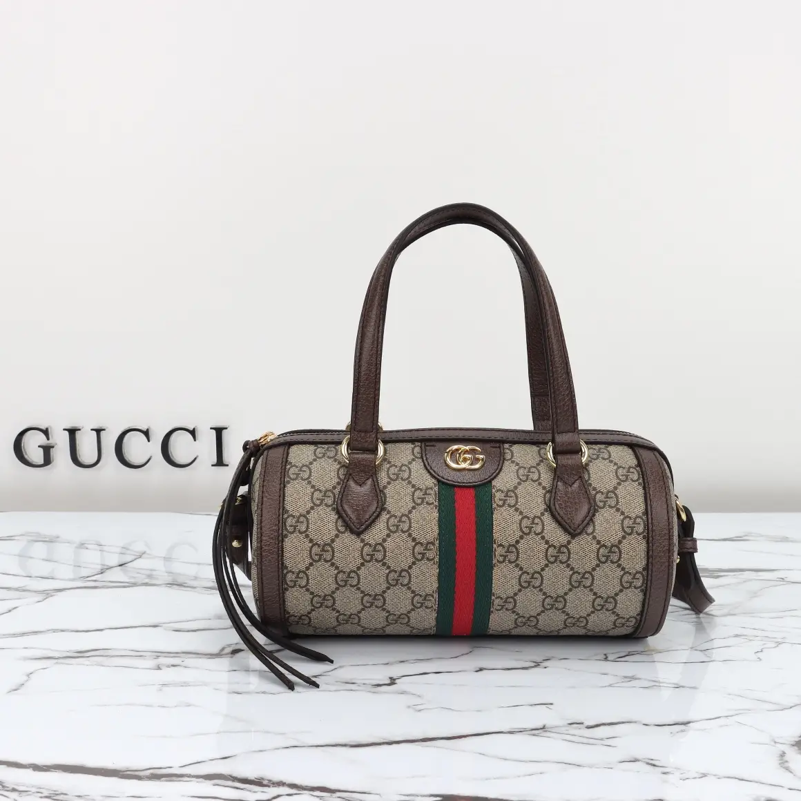 Gucci， Original leather, model number 602577 Apricot coffee Size: Width 25
