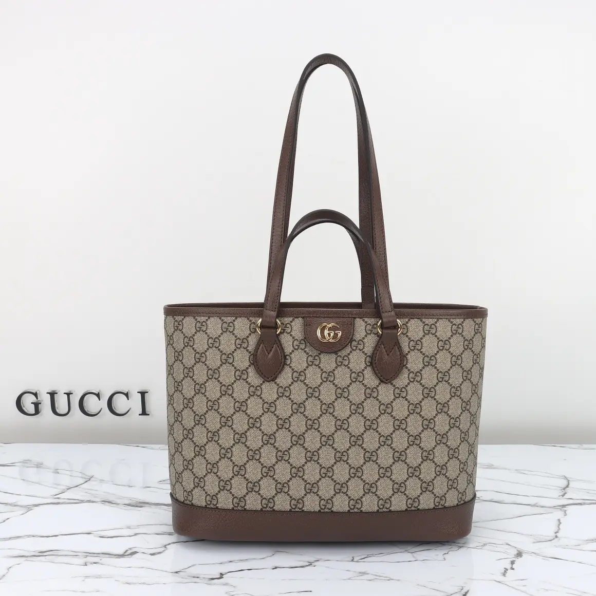Gucci， Original leather, model number 765043 Apricot coffee size