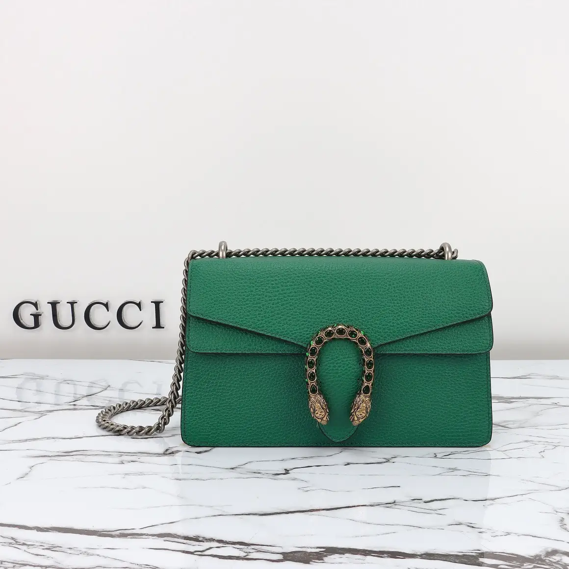Gucci， Original leather, model number 400249, green size
