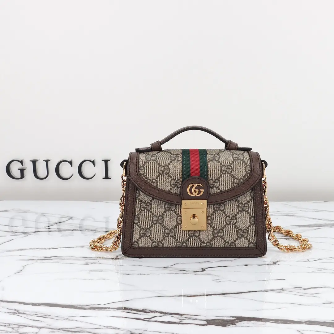 Gucci， Original leather, style 696180 Apricot Brown Size: Width 17