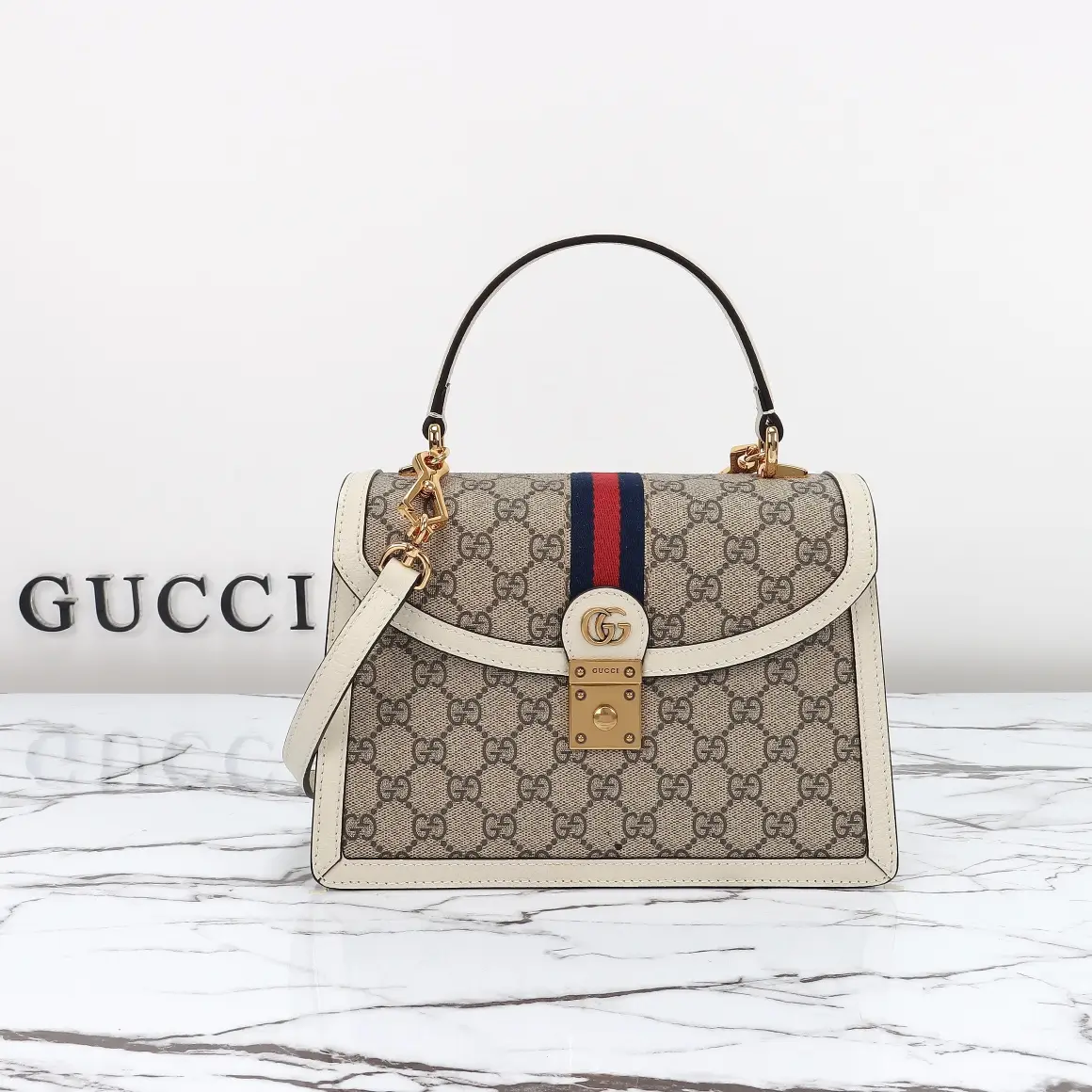 Gucci， Original leather, model number 651055 Apricot White