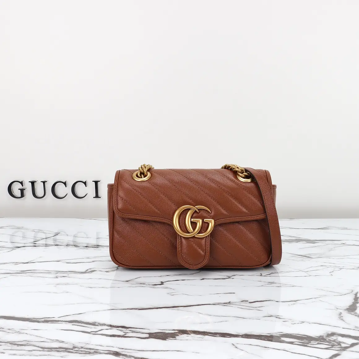 Gucci， Original leather, model number 446744 caramel
