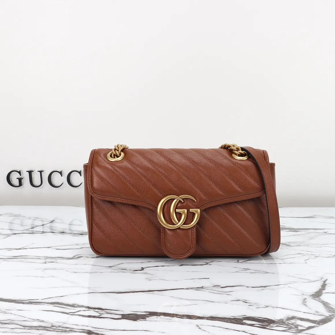Gucci， Original leather, model number 443497 caramel