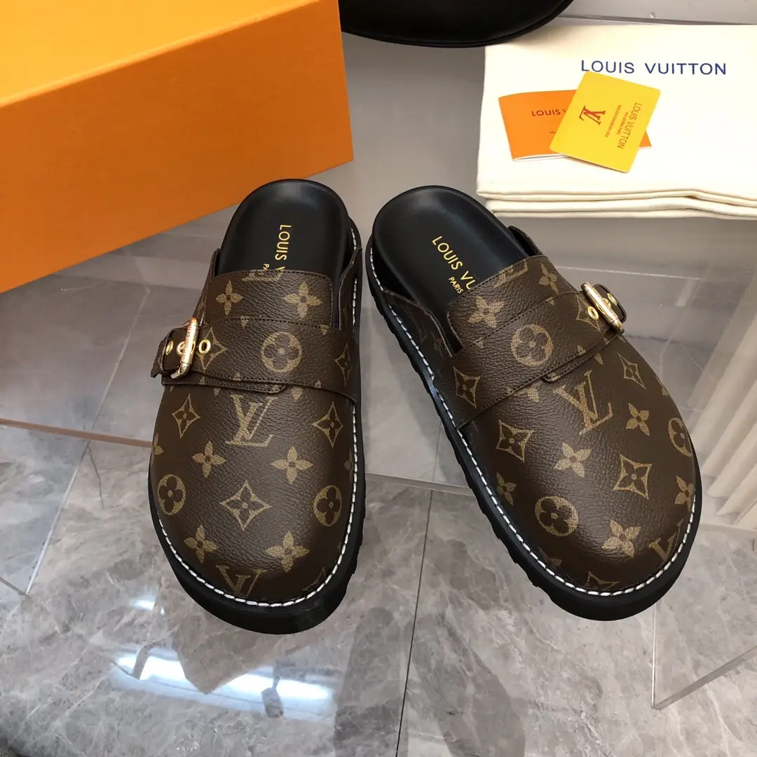 ❥ Baotou slipper donkey brand Latest popular series... [Couple colored embossed cool mop]