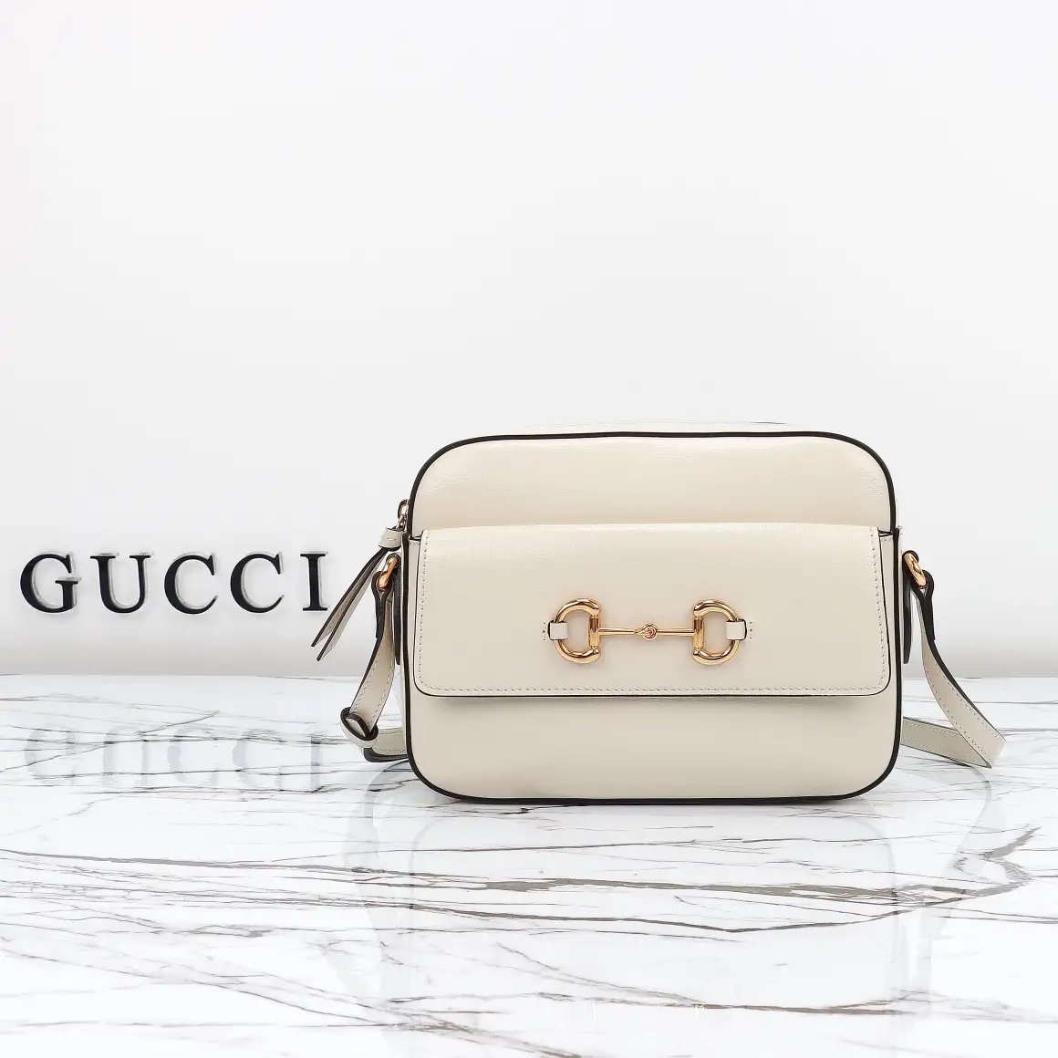 Gucci， Original leather, model number 645454, white leather size