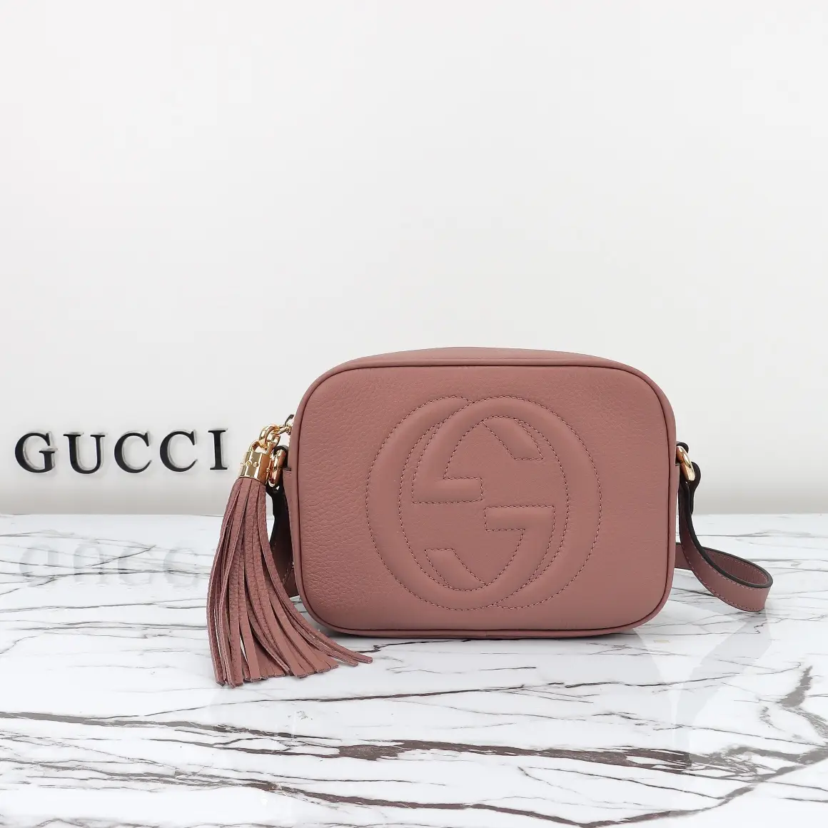 Gucci， Original leather, model number 308364, bare powder size: width 21x