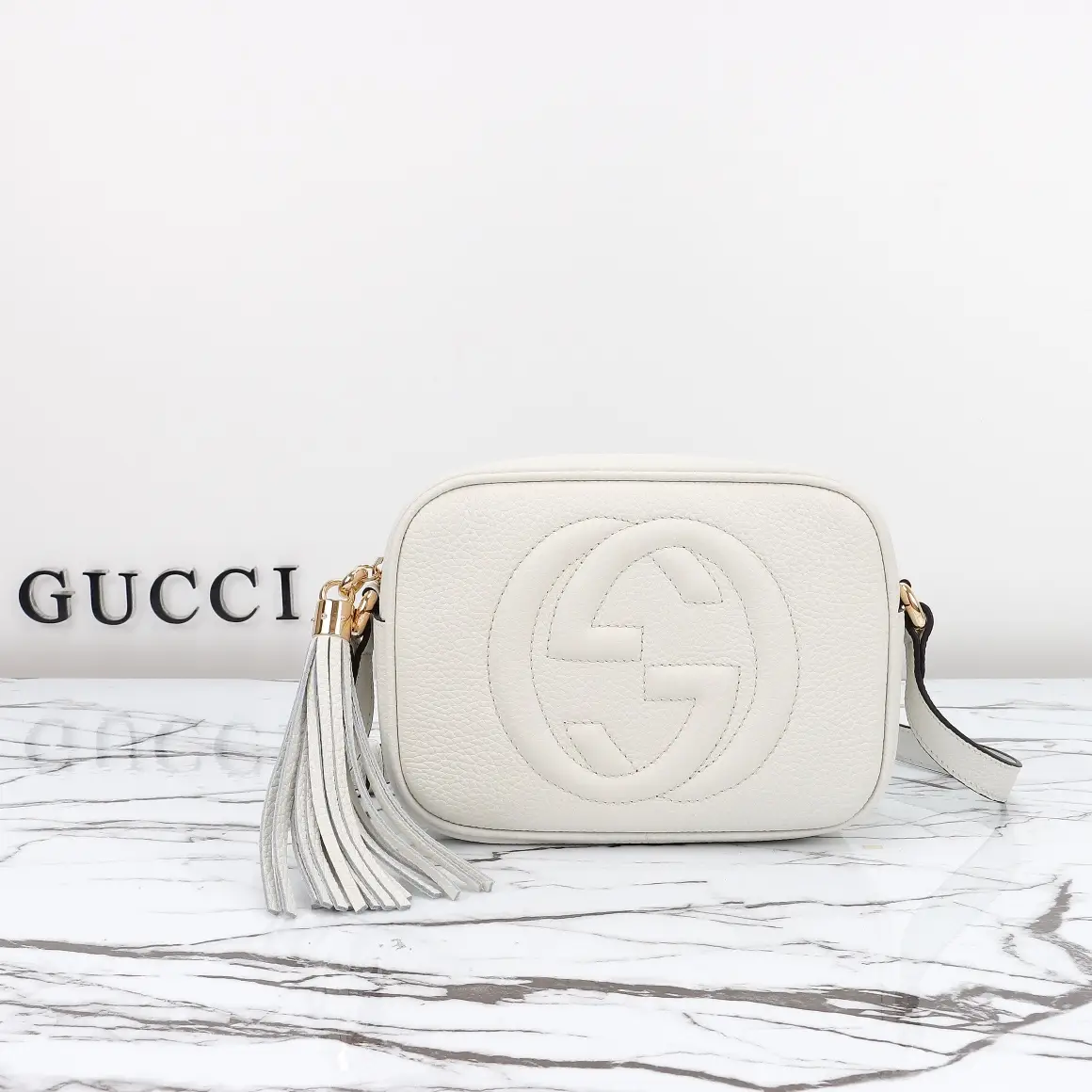 Gucci， Original leather, model number 308364, white size: 21x wide