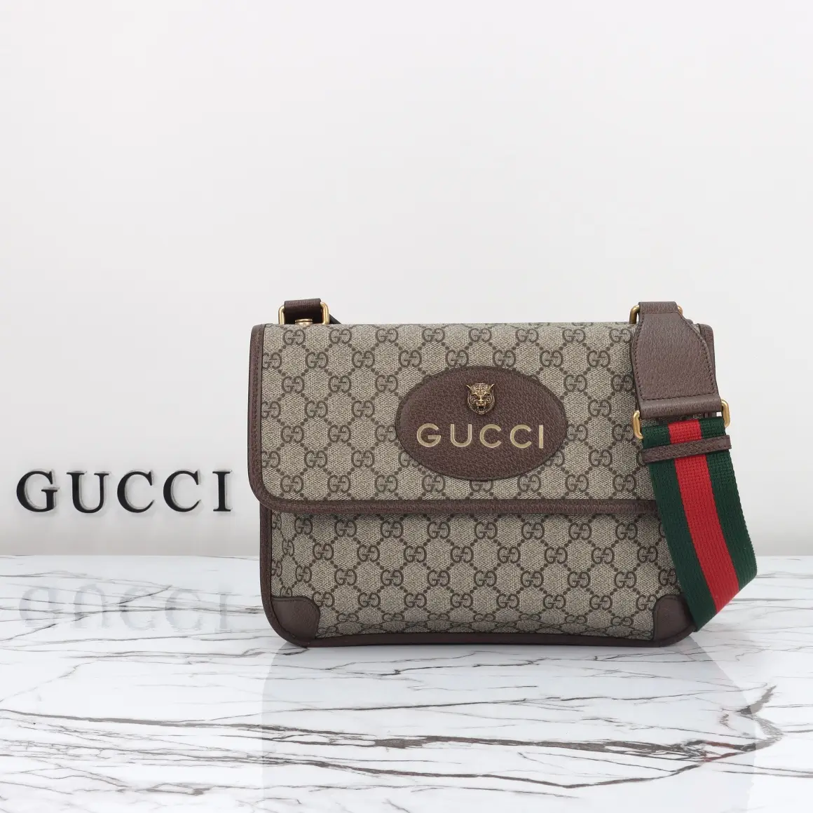 Gucci， Original leather, style 495654 Apricot coffee size: 30x wide