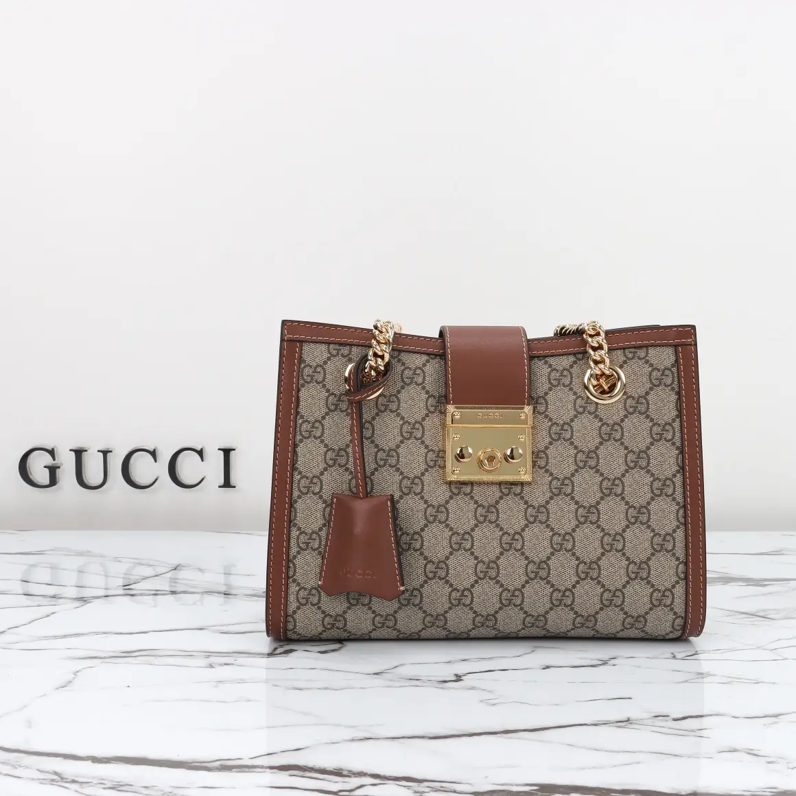 Gucci， Original leather, style 498156 apricot brown size: width 26x