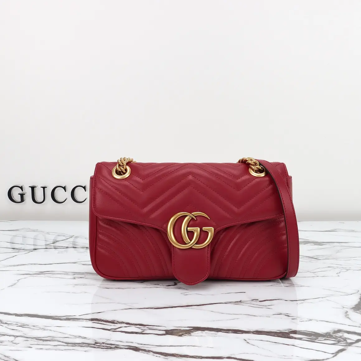 Gucci， Original leather, model number 443497, big red