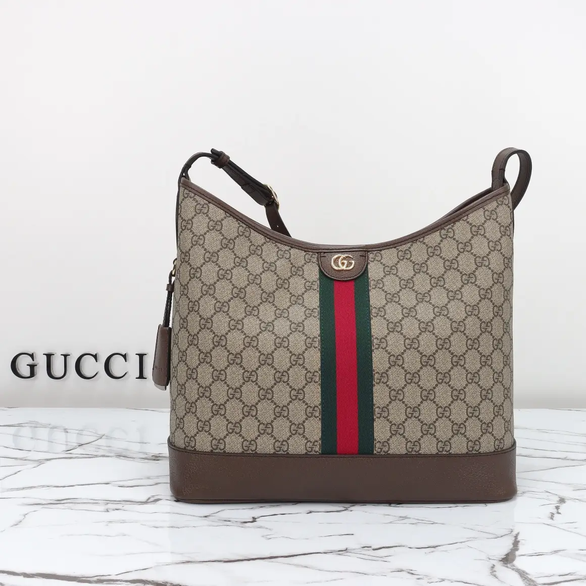 Gucci， Original leather, style 781392 Apricot Brown Size: Width 34x