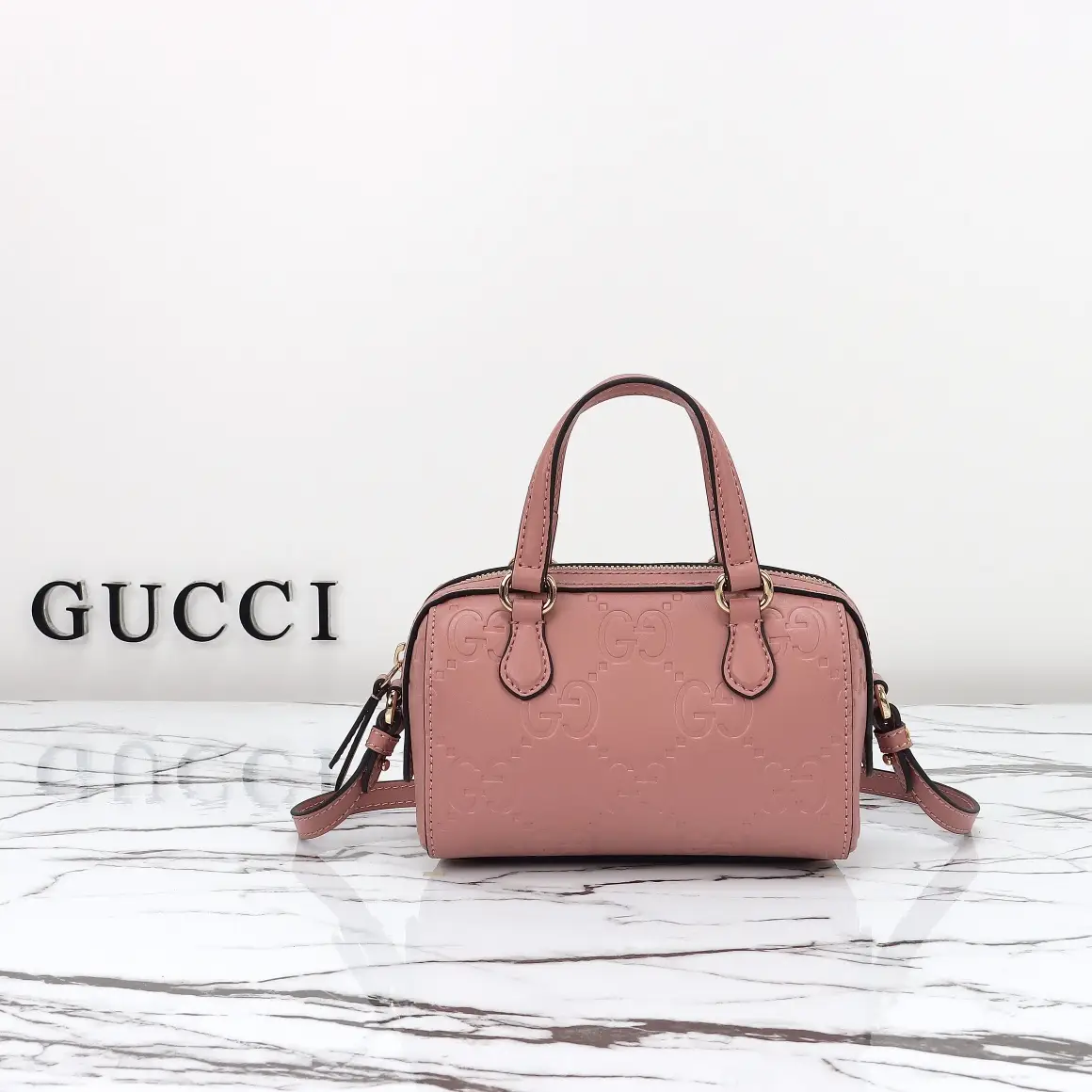 Gucci event, original leather, model 790130 pink leather size: width 1