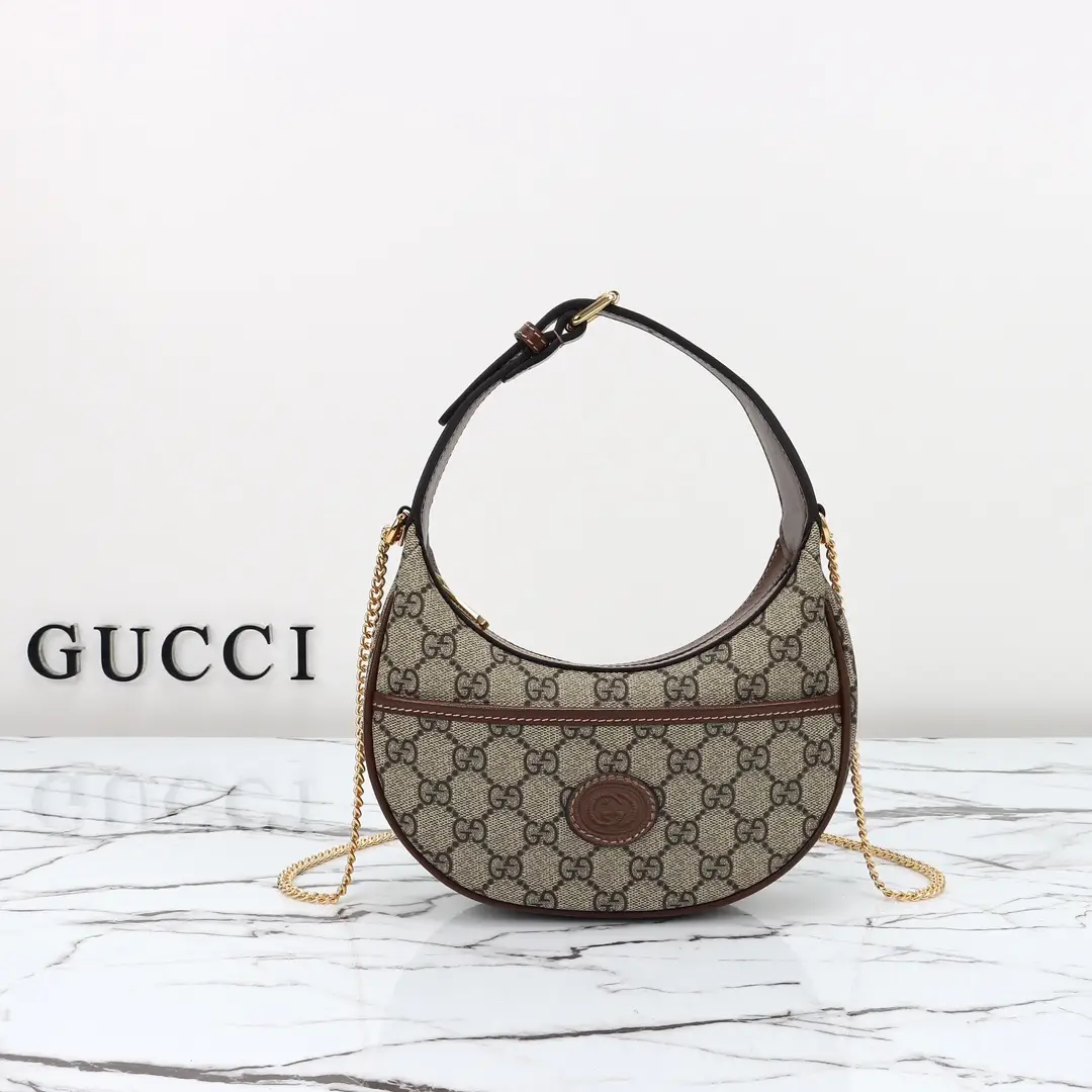 Gucci， Original leather, style 726843 Apricot Brown Size: Width 22x