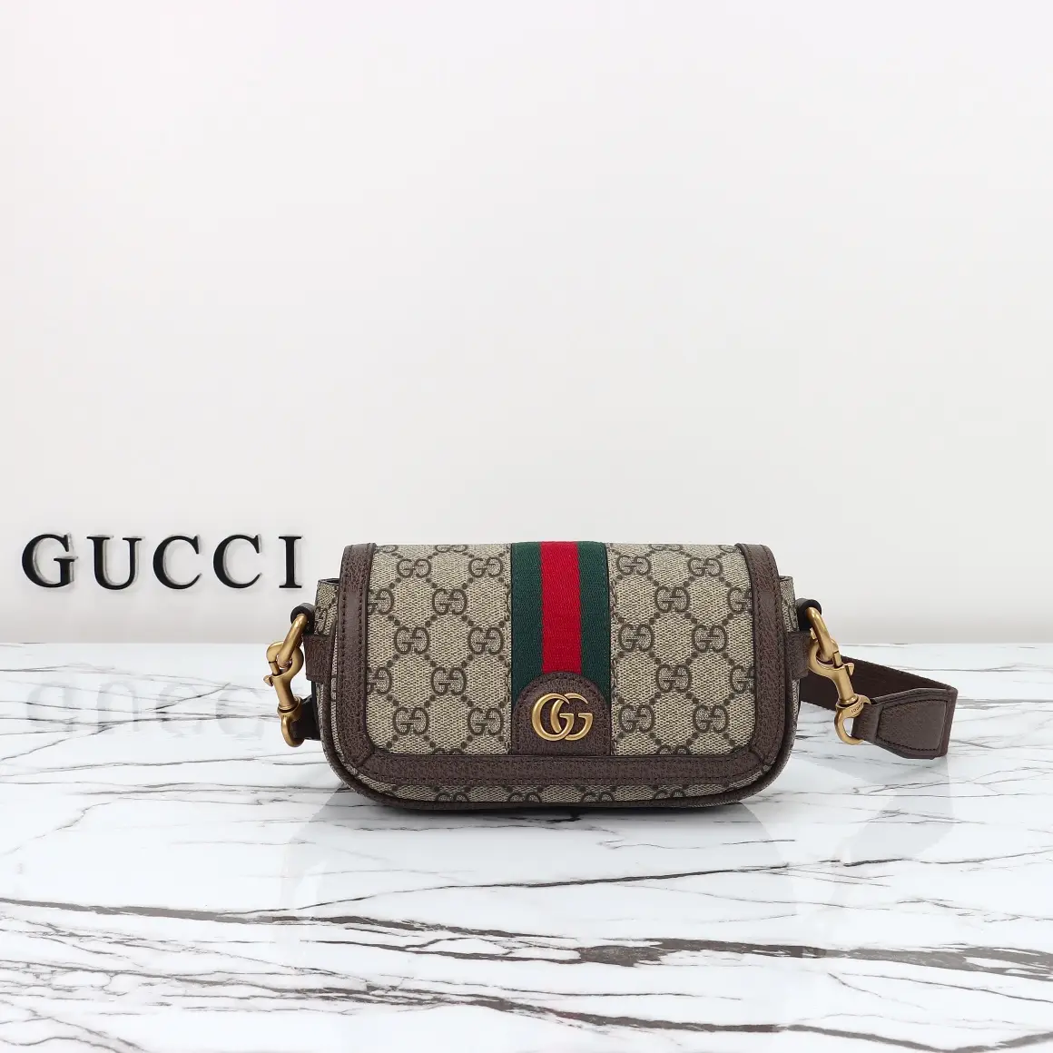 Gucci， Original leather, model number 795466 Apricot coffee Size: Width 18