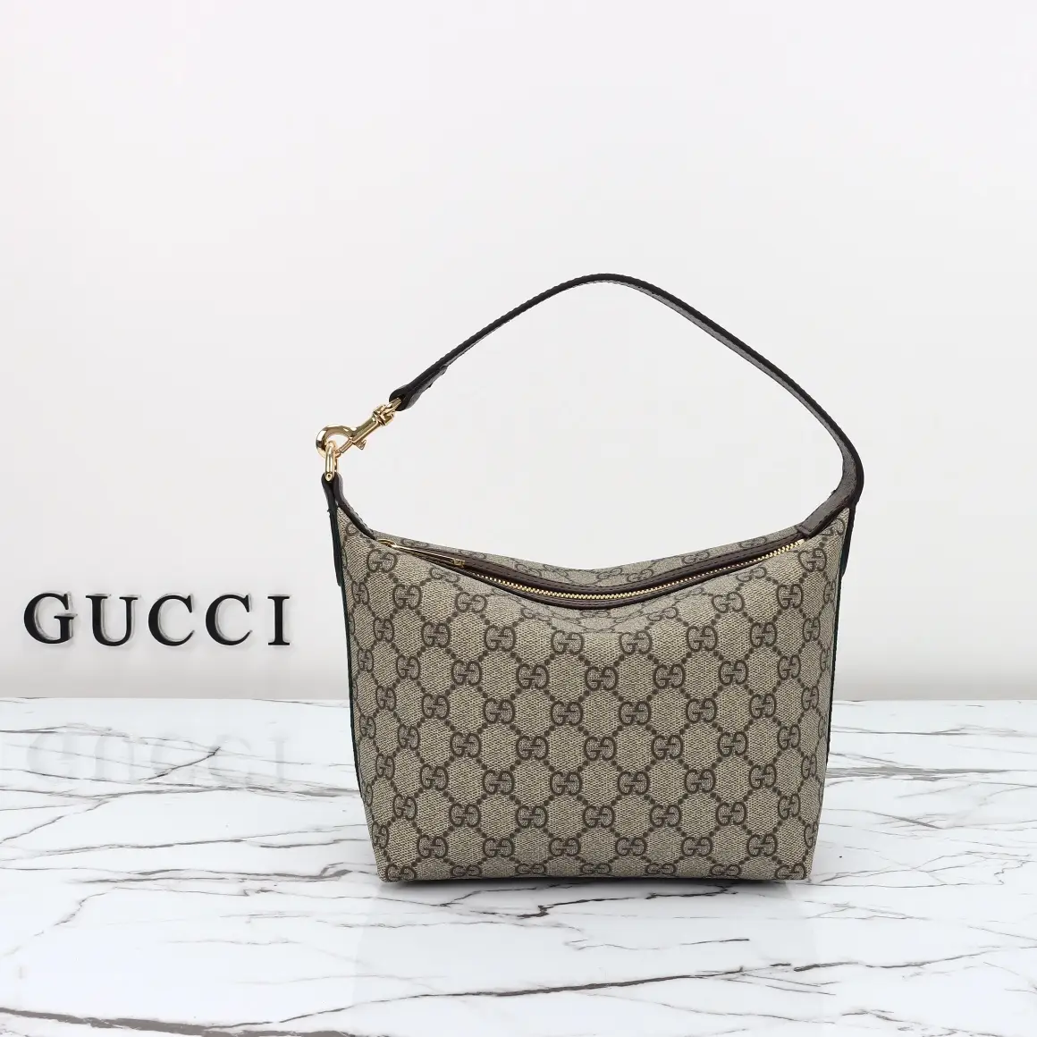 Gucci， Original leather, model number 795170 Apricot coffee Size: Width 20 ×