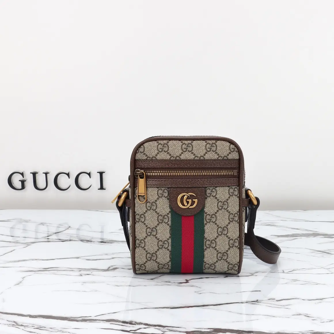 Gucci， Original leather, model number 598127 Apricot coffee Size: Width 14