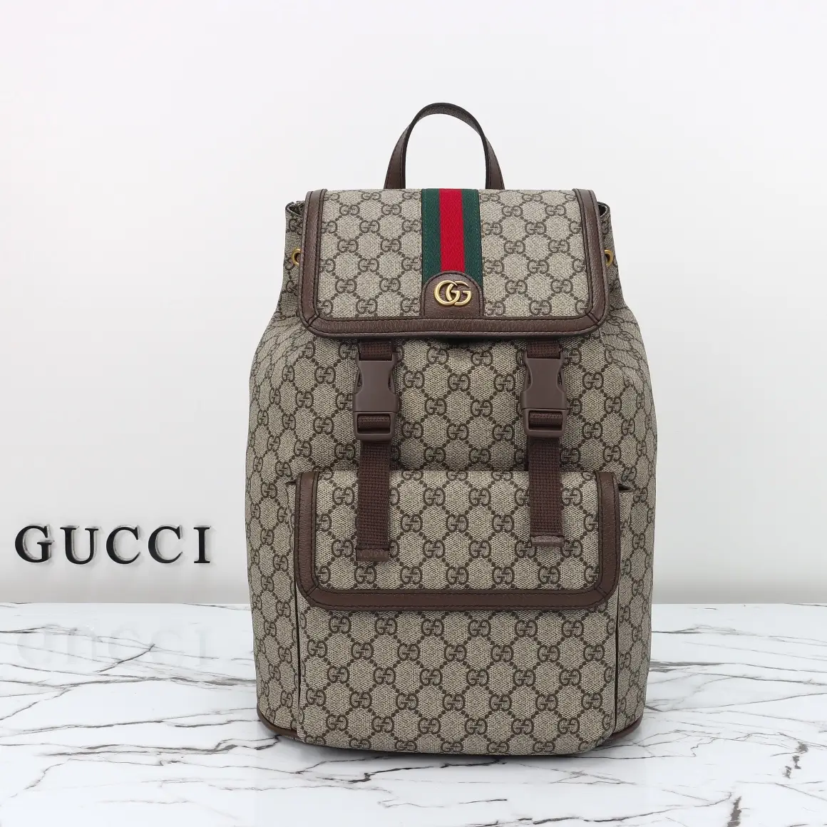 Gucci， Original leather, model number 792114 Apricot Brown