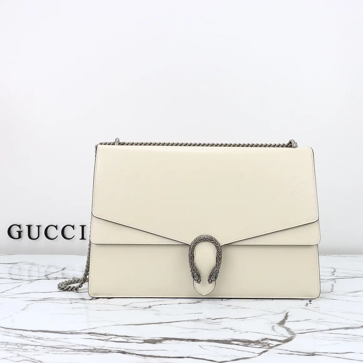 Gucci， Original leather, style 795003 white paint tape measure