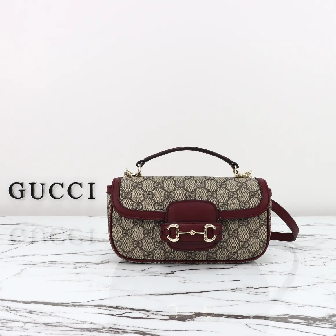 Gucci， Original leather, model number 815206 Brown Red