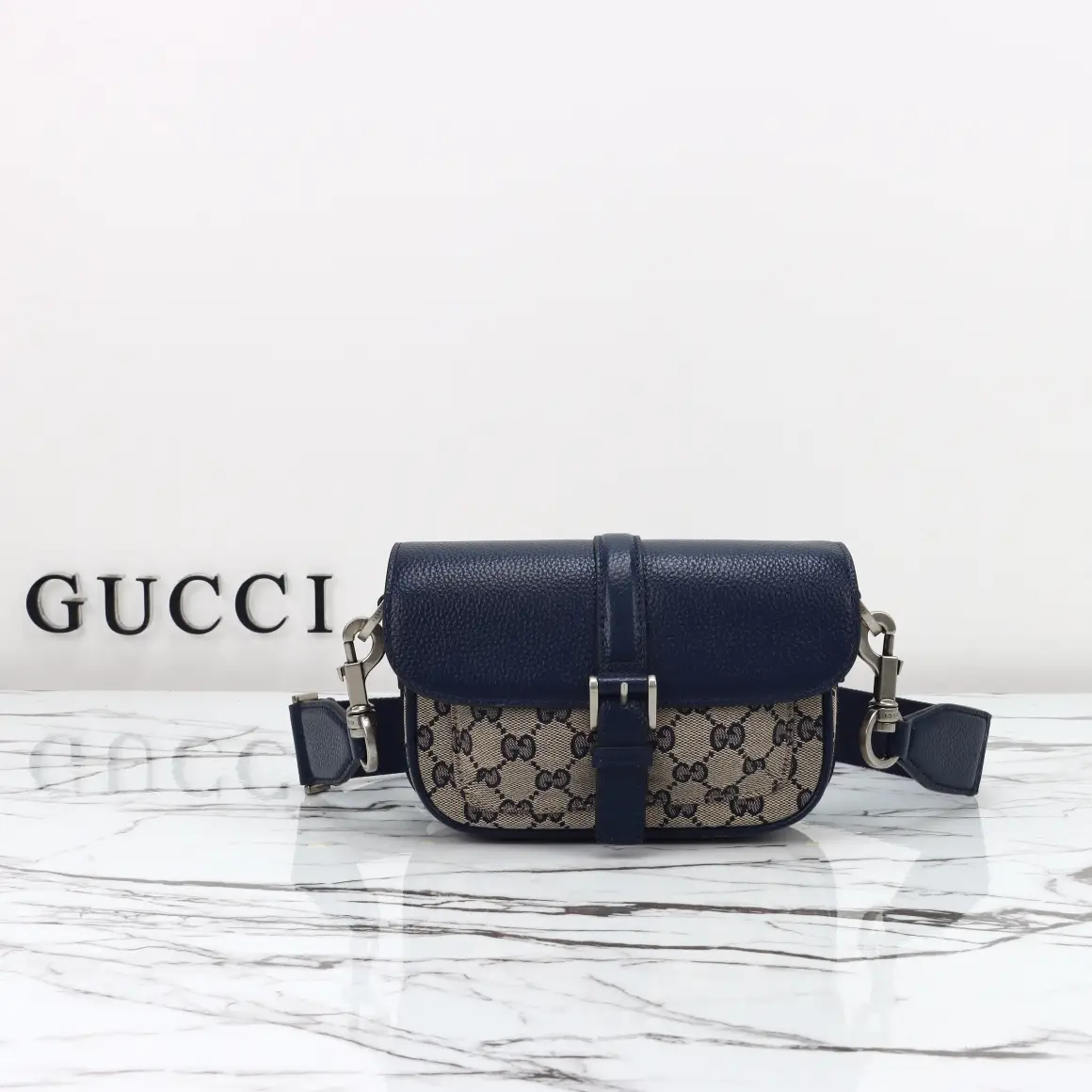 Gucci， Original leather, model number 795213 blue cloth