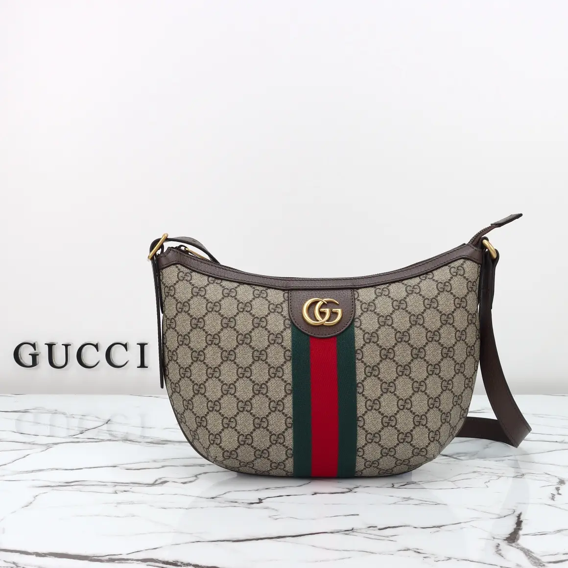 Gucci， Original leather, style 598125 Apricot coffee size: 30x wide