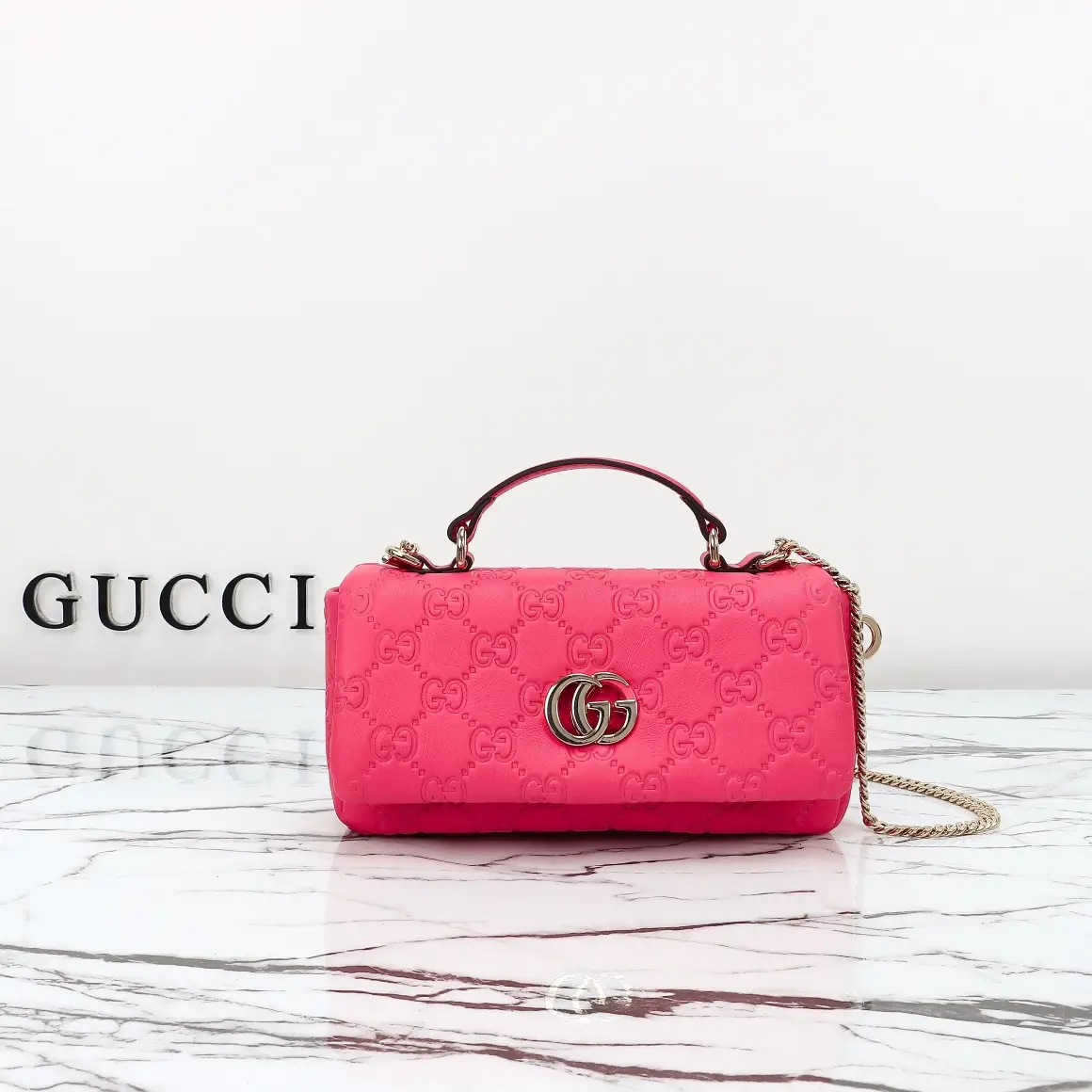 Gucci， Original leather, style 806017 powder embossing ruler