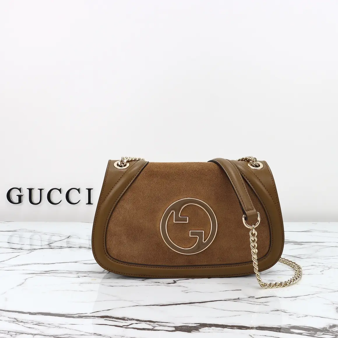 Gucci， Original leather, model number 815715 Brown Grinding