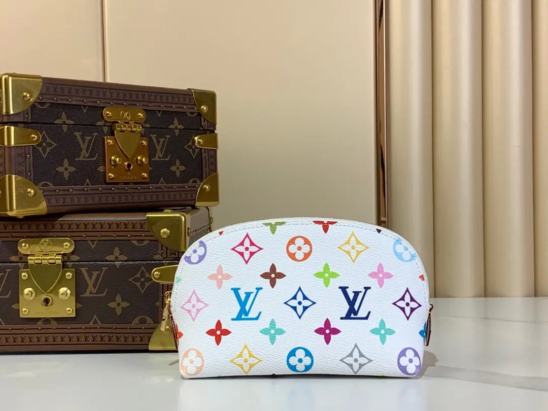 240 Makeup Bag Small M47515 13744 White (White Color - Murakami)
