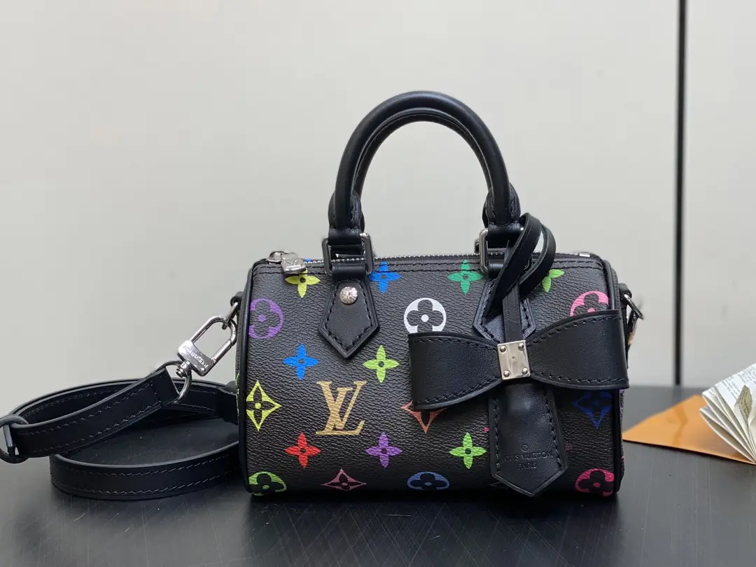 480 M13406 Black Color Pillow Bag Speedy Series LV Murakami Takashi Collaboration