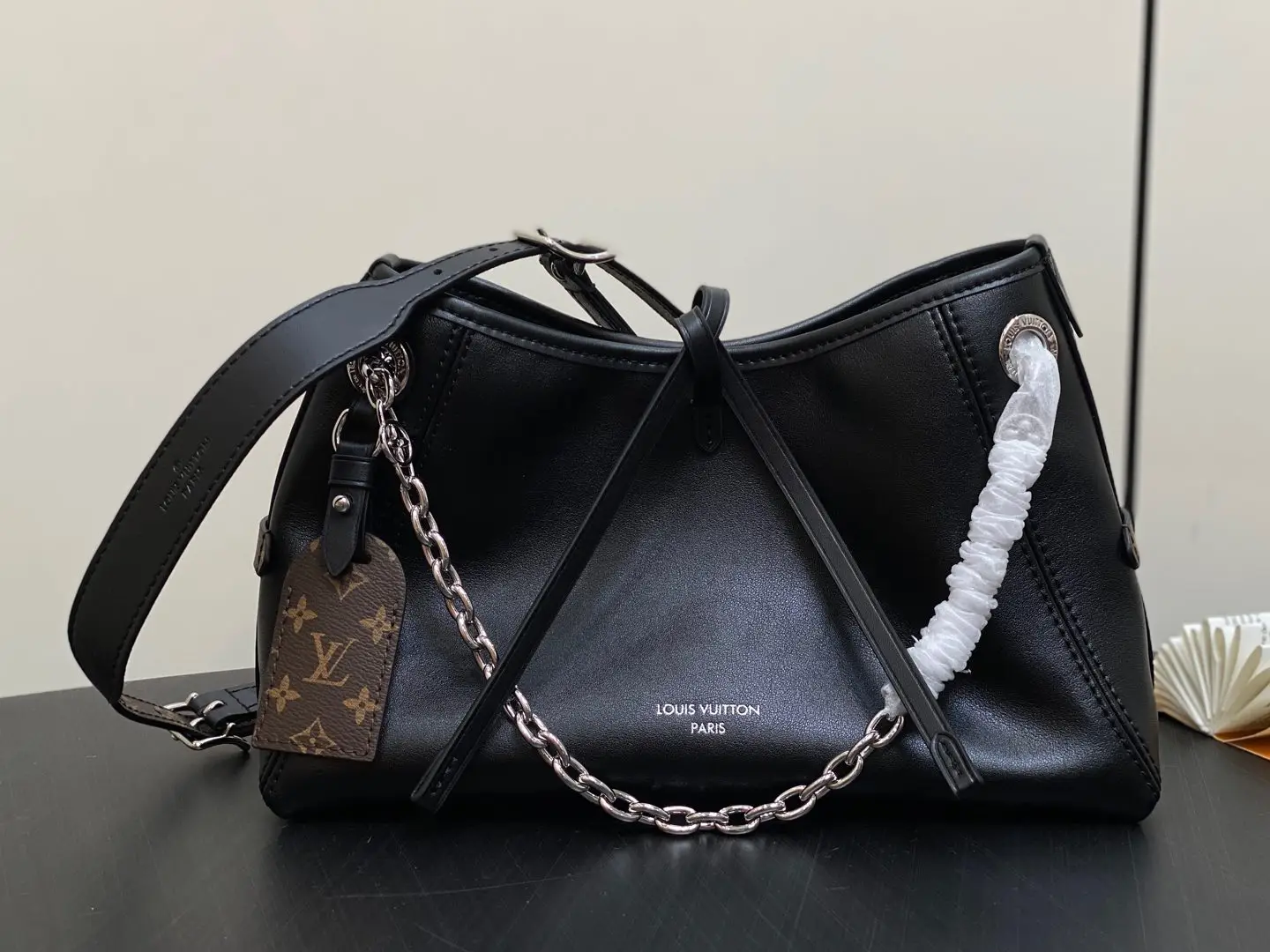 M12888 Black Full Leather M13014 Black Shopping Bag Series CARRYALL